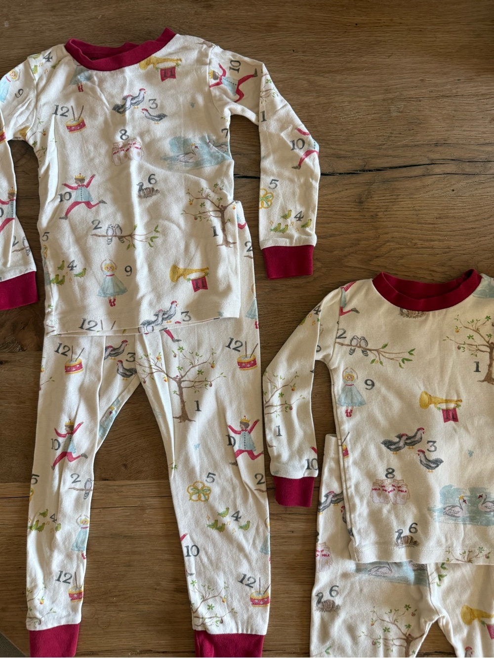 Burt’s Bees 3T and 12M Matching Sibling 12 Days of Christmas Jammies